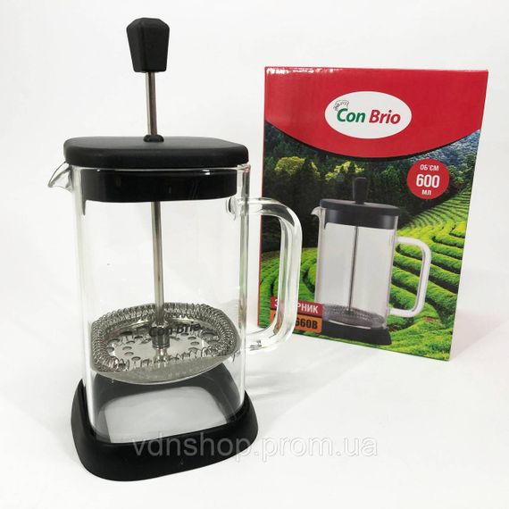 Чайник пресс для чая Con, Красивые заварники для чая, Френч-пресс с силиконовым кольцом GN-78 | Зображення 6