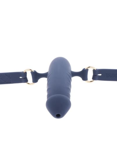 Кляп в виде пениса Taboom Silicone Supreme, синий Sex Aura | Зображення 6