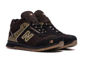 шкіряні зимові кросівки New Balance коричневі
