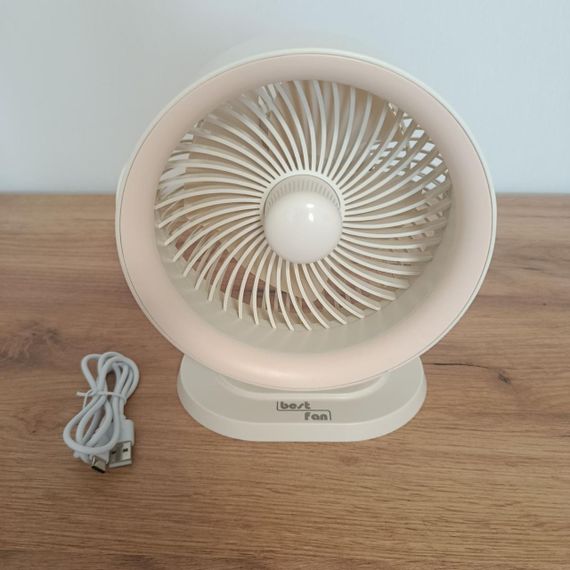 Вентилятор настільний акумуляторний Best Fan BT-003 USB 15 см компактний тихий для дому та офісу | Зображення 6