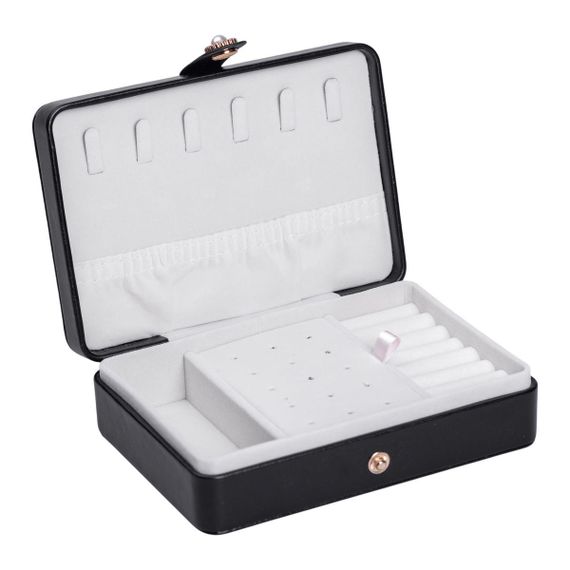 Шкатулка для украшений из эко кожи 16×11×4.7 см органайзер для ювелирных изделий HP-5-30B | Зображення 2