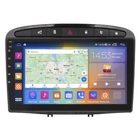 Штатная магнитола 9" Lesko для Peugeot 308 I 2007-2011 2/32Gb Black/CarPlay 4G Wi-Fi GPS Prime IPS 8 ядер Пежо