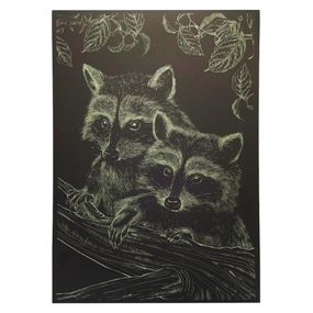 Гравюра А4 "Єнот" ГрА4-16з економ варіант в пакеті 29,7х21 см