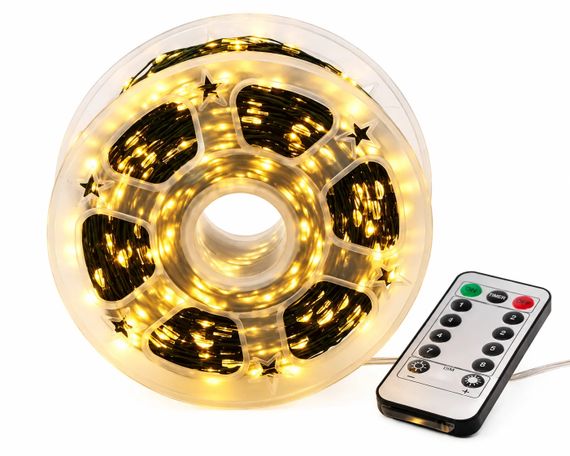 Гірлянда Роса 200 м 2000 LED зелений дріт, теплий білий | Зображення 1