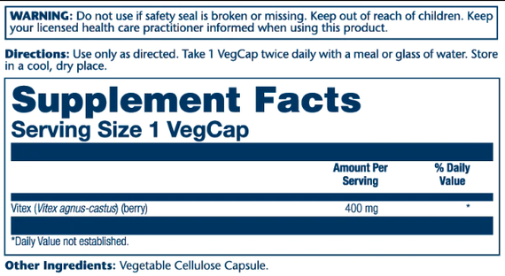 Vitex Berry Extract 400mg - 100 vcaps | Зображення 1
