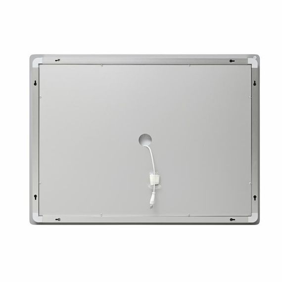 Зеркало Lidz Kubis (KU2) 1000х800 с часами, с LED-подсветкой Touch, с антизапотеванием, с диммером, рег. яркости | Зображення 4