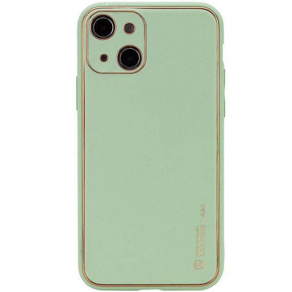 Кожаный чехол Xshield для Apple iPhone 14 Plus (6.7") Зеленый / Pistachio