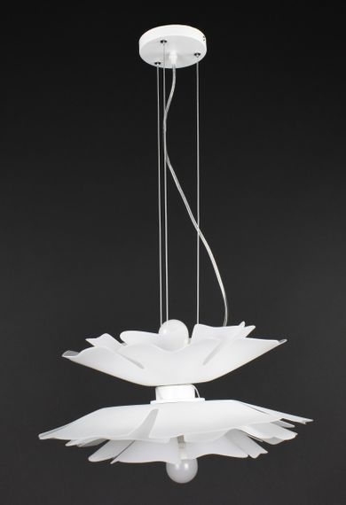 Люстра підвісна на 2 лампочки 27509 Білий 35-140х50х50 см. | Зображення 1