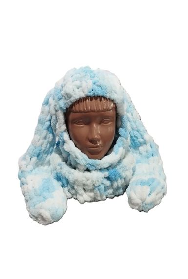 Балаклава колір 5924 плюшева з вушками зайчика puffy | Зображення 5