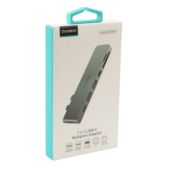 Адаптер Choetech HUB-M14-GY-V2, USB Type-C 6-в-1 | Зображення 3