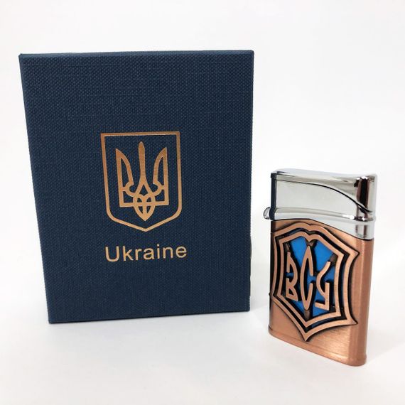 Запальничка газова ЗСУ (Подарунка, Гостро полум'я) HL-4112-4. HV-330 Колір: бронза | Зображення 3