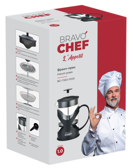 Френч-прес Bravo Chef L'Appetit, 1 л | Зображення 3