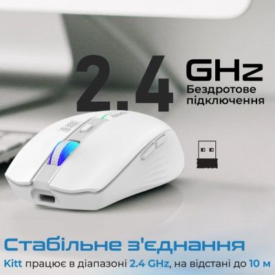 Мышка Promate Kitt Wireless White (kitt.white) | Зображення 5