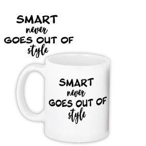 Чашка з принтом Smart never goes out of style 330 мл (KR_SS019)