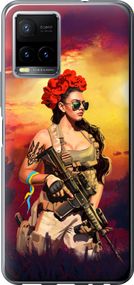 Чехол на Vivo Y33s Украинка с оружием "5316u-2643-17620"