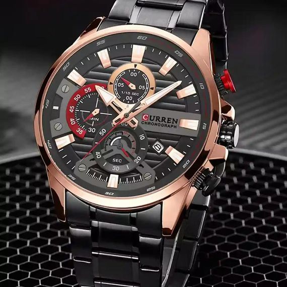 Чоловічий годинник Curren 8415 Black-Gold | Зображення 2