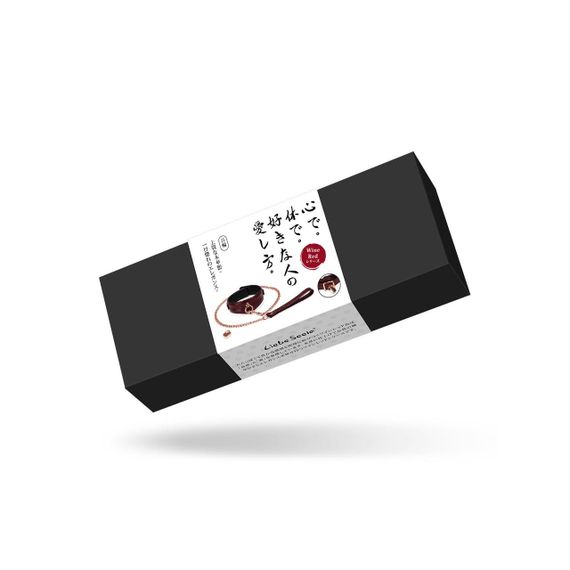 Шкіряний нашийник з повідцем Liebe Seele Wine Red Curved Collar, замок-сердечко sexstyle | Зображення 9