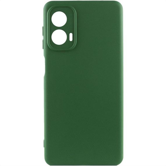 Чохол TPU GETMAN Liquid Silk Full Camera для Motorola Moto G24 Зелений / Dark green