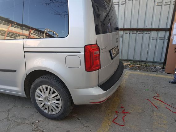 Накладка на задній бампер EuroCap (ABS) для Volkswagen Caddy 2015-2020 рр | Зображення 2