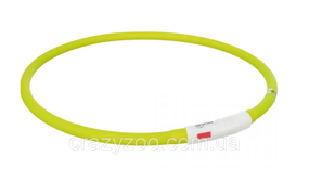 Ошейник для собак Trixie XS-XL светящийся зеленый 1х70 см TX-12648