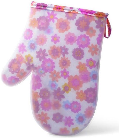 Кухонна рукавиця Fissman Pink Flower 22см, бавовна з силіконовим покриттям | Зображення 1
