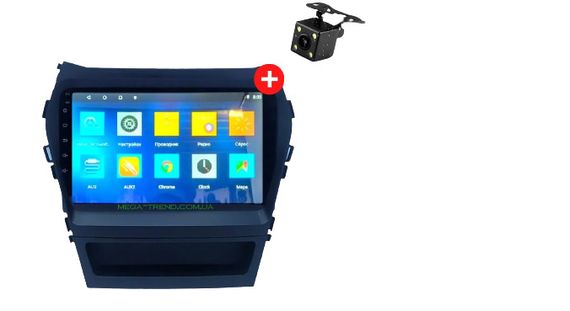 Автомагнітола штатна Hyundai Santa Fe 2012-2014 комплект Android 10.1 (4/32) | Зображення 2
