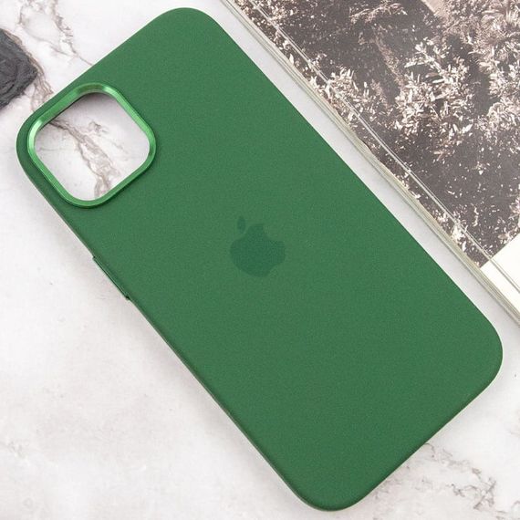 Чохол Silicone Case Metal Buttons (AA) для Apple iPhone 12 Pro Max (6.7") Силікон, Зелений/Clover | Зображення 6