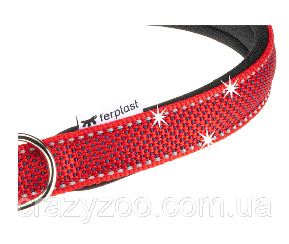 Ошейник для собак Ferplast Daytona Deluxe C25/53 нейлоновый красно-чёрный 2.5х45-53 см 77202322 | Зображення 4