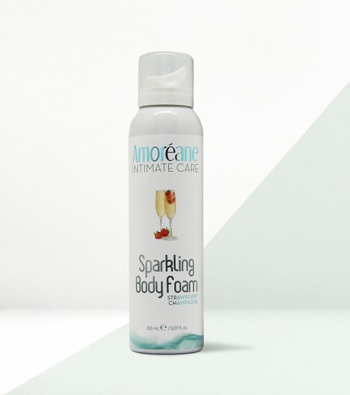 Масажна піна Amoreane Sparkling Body Foam Strawberry Champagne (150 мл) Sex Aura