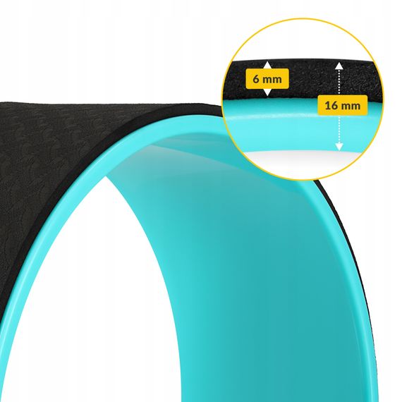 Колесо для йоги та фітнесу 4FIZJO Dharma Black/Blue (P-5907739314895) | Зображення 1