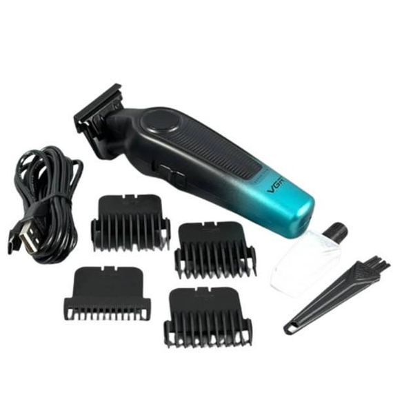 Триммер аккумуляторный 4 насадки VGR V-996 Зеленый