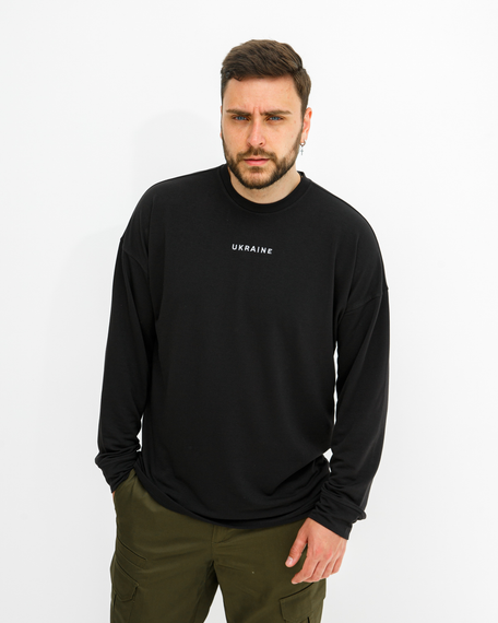 Світшот Україна чёрный S L | Зображення 3