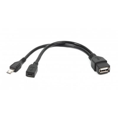 Дата кабель OTG USB 2.0 AF to Micro 5P M+F 0.15m Cablexpert (A-OTG-AFBM-04) (A-OTG-AFBM-04)