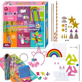 Детский набор творчества "Приключения единорогов 6 в 1" 37048, 220+ элементов