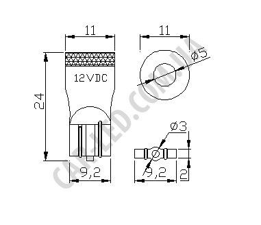 Світлодіодна автолампа Т10, 3pcs 3528 (Precision) | Зображення 3