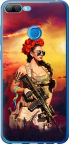 Чехол на Huawei Honor 9i Украинка с оружием "5316u-1853-17620"