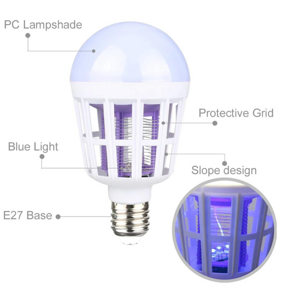 Лампа відлякувача мух Mosquito Killer Lamp, Пастка-вбивця для комах   знижка | Зображення 6