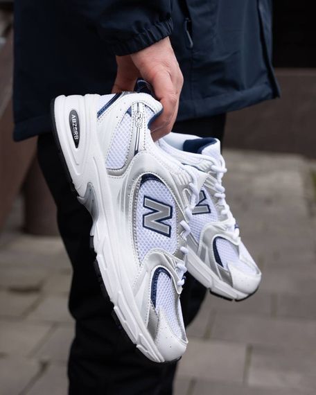 Кросівки літо вставки сітка New Balance 530 колір: білий /синій | Зображення 6
