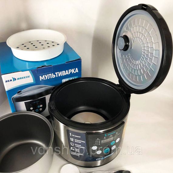 Практичная мультиварка SeaBreeze, Бюджетная мультиварка для кухни качественная бытовая ZB-32 | Зображення 8