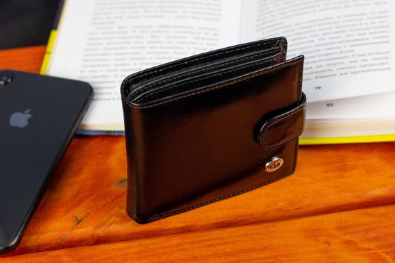 Стильне чоловічий портмоне з натуральної шкіри ST Leather B-MS34 Чорний | Зображення 7