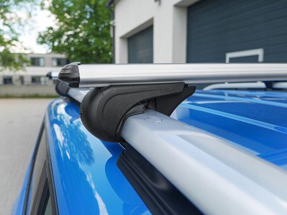 Перемычки на обычные рейлинги под ключ Bold Bar Lite V1 (2 шт) Серые для Mitsubishi Pajero Wagon III | Зображення 1