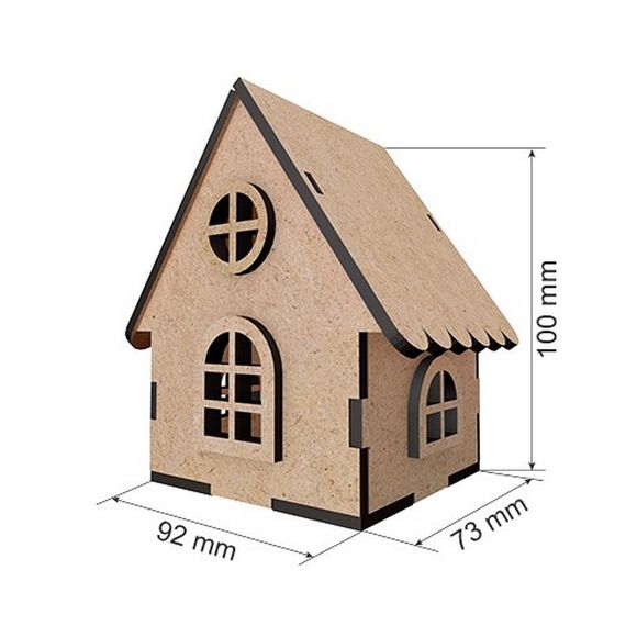 Заготовка для декорування "Будиночок 12" FDPO-403 з LED свічкою в комплекті | Зображення 4