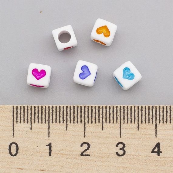 Декоративні намистинки для творчості Кубики Dom Busin УТ100030757 в упаковці 150 шт | Зображення 2