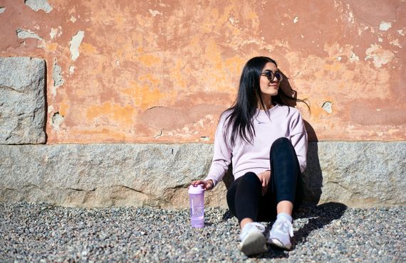 Шейкер спортивний SmartShake Slim 500ml Cotton Pink (Light Lavender) | Зображення 7