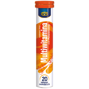 Вітаміни Мультивітамін Kruger шипучі в таблетках розчинні, 20шт, Польща, зі смаком апельсина