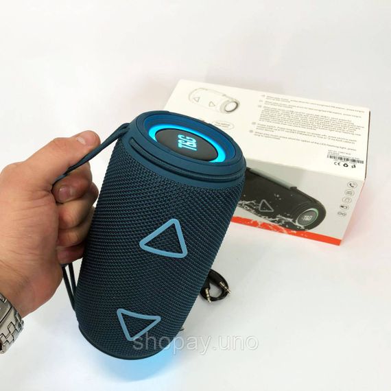 Bluetooth-колонка TG657 з RGB підсвічуванням 1500 mAh, музичні стовпчики для вулиці. Колір: синій | Зображення 8