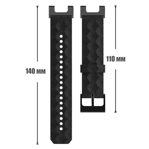 Ремінець Primolux Dimond силіконовий для годинника Xiaomi Amazfit T-Rex (A1918) / T-Rex Pro (A2013) - Black | Зображення 4