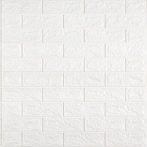 Самоклеюча 3D панель під білу цеглу в рулоні 3080x700x3мм (R001-3) SW-00001393 | Зображення 1