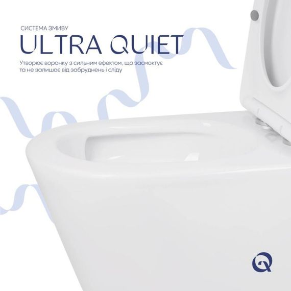 Унитаз напольный Qtap Swan Eco Ultra Quiet с сиденьем Soft-close 640x360x835 мм QTSWA27W48748 White | Зображення 4