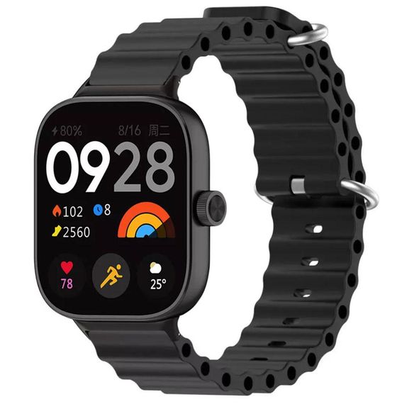 Силіконовий ремінець Primo Ocean для годинника Xiaomi Redmi Watch 5 / Xiaomi Smart Band 9 Pro - Black | Зображення 2